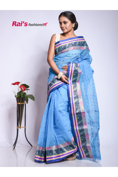 Bengal Traditional Tant Saree With Heavy Weaving Border Design (KR26)